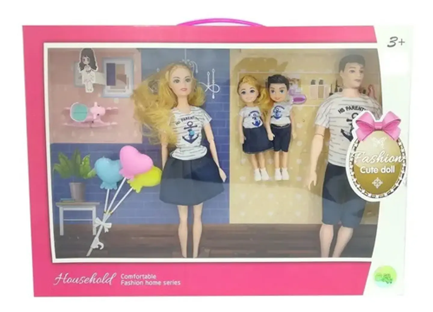 Muñeca Set Familia Bebes Con Accesorios Surtidos Niñas 1947 3