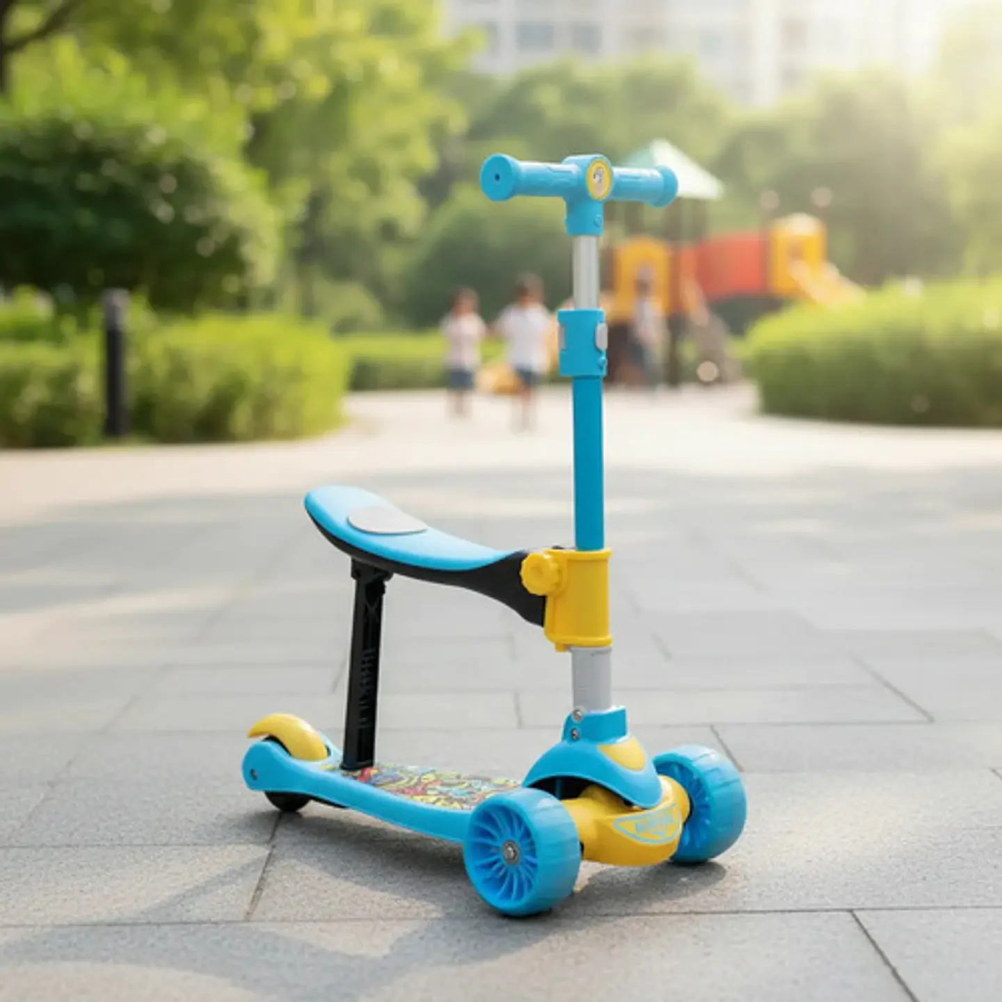 Monopatin 2 En 1 Patineta Scooter Silla Plastico Niños Infan 1