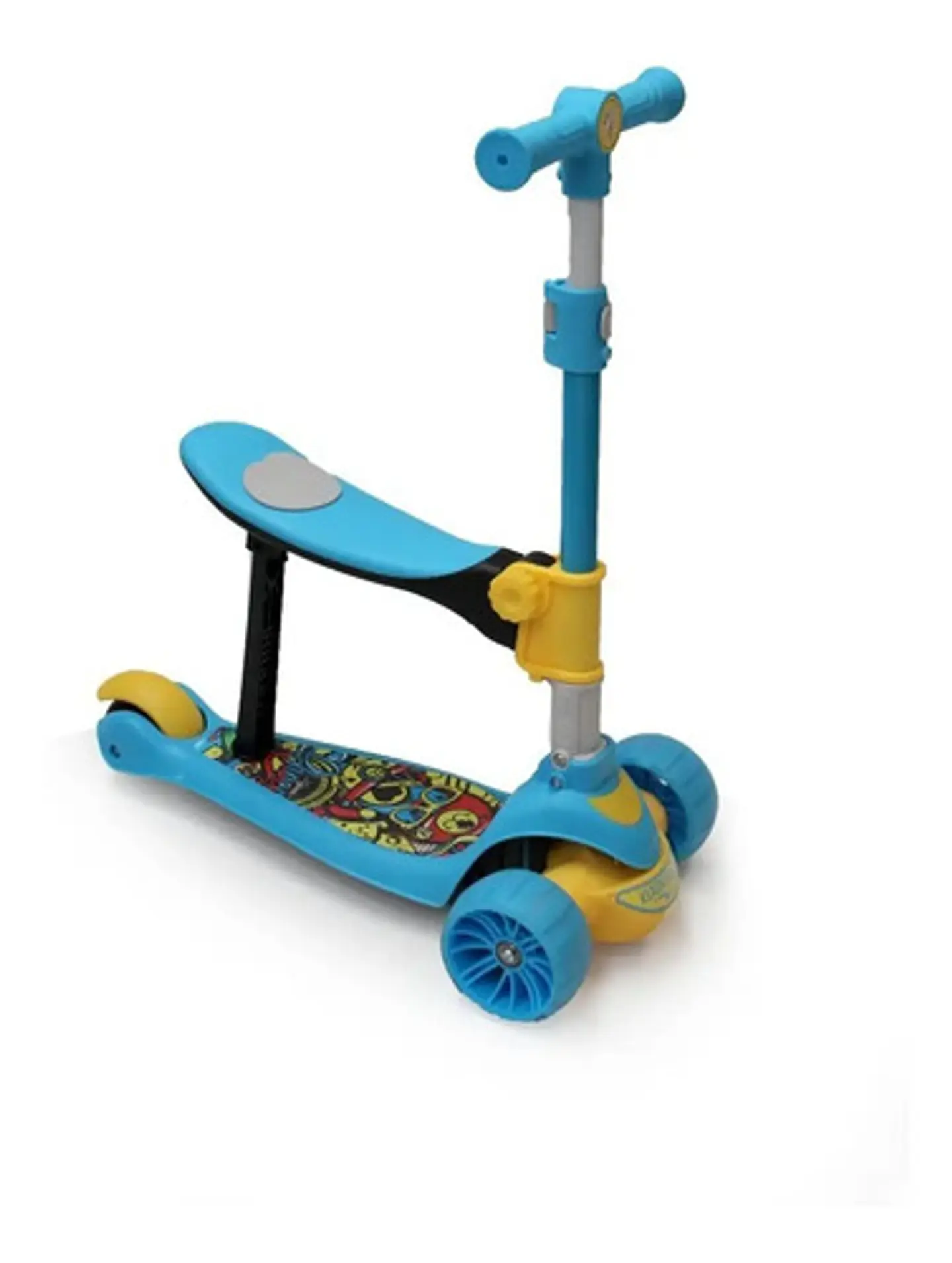 Monopatin 2 En 1 Patineta Scooter Silla Plastico Niños Infan 2