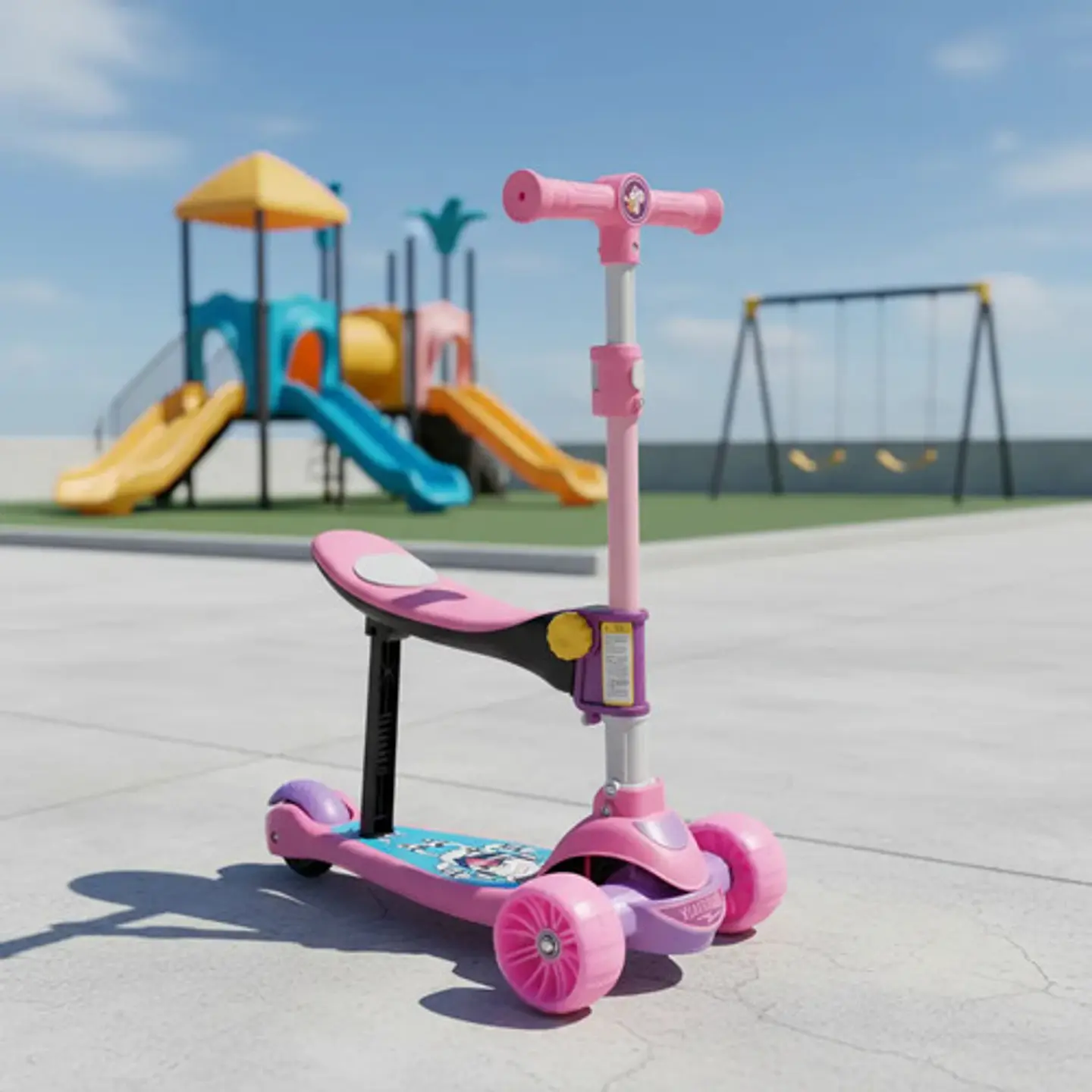 Monopatin 2 En 1 Patineta Scooter Silla Plastico Niños Infan 12