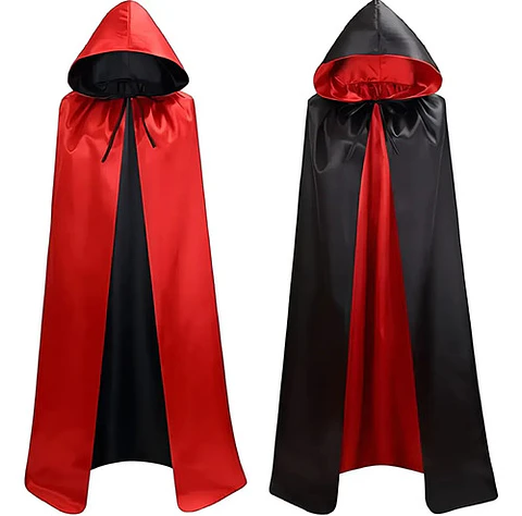 Capa Dracula Vampiro Reversible 120cm Halloween Mp853-1