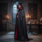 Capa Dracula Vampiro Reversible 120cm Halloween Mp853-1 - Miniatura 2