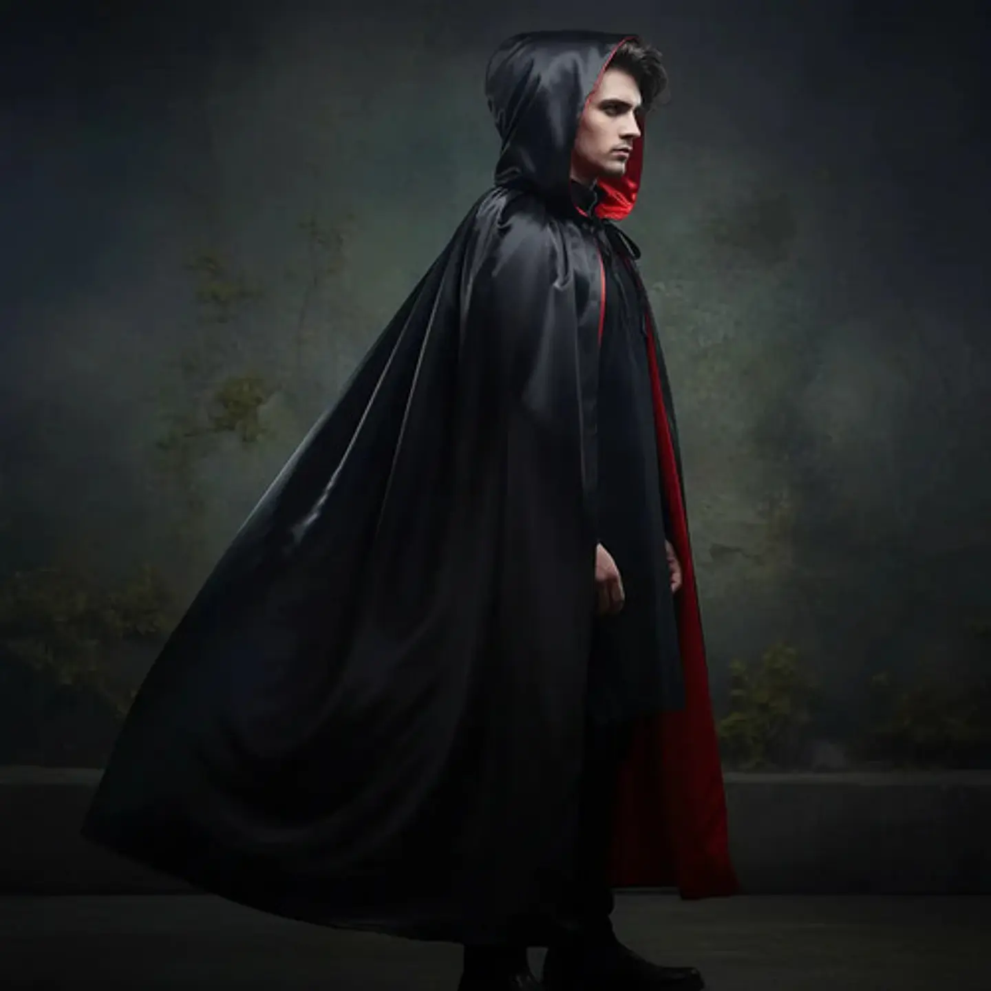 Capa Dracula Vampiro Reversible 120cm Halloween Mp853-1 4