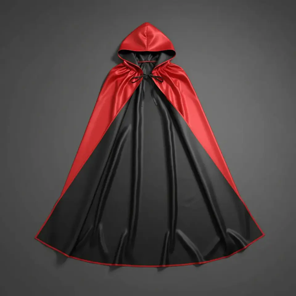 Capa Dracula Vampiro Reversible 120cm Halloween Mp853-1 5