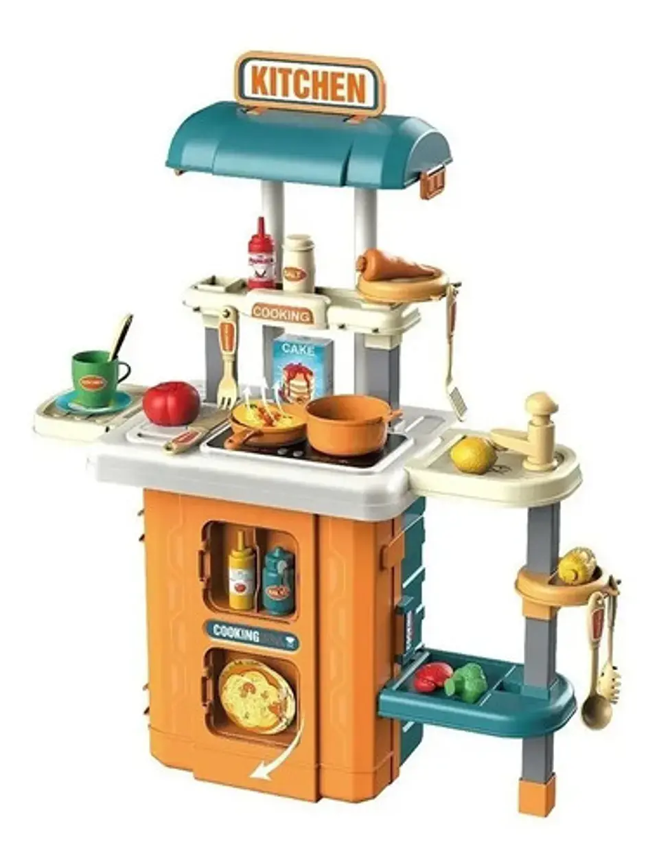 Maletín Estufa 3en1 Cocina Niñas 71cm Agua Kitchen Portable 1