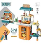 Maletín Estufa 3en1 Cocina Niñas 71cm Agua Kitchen Portable - Miniatura 4
