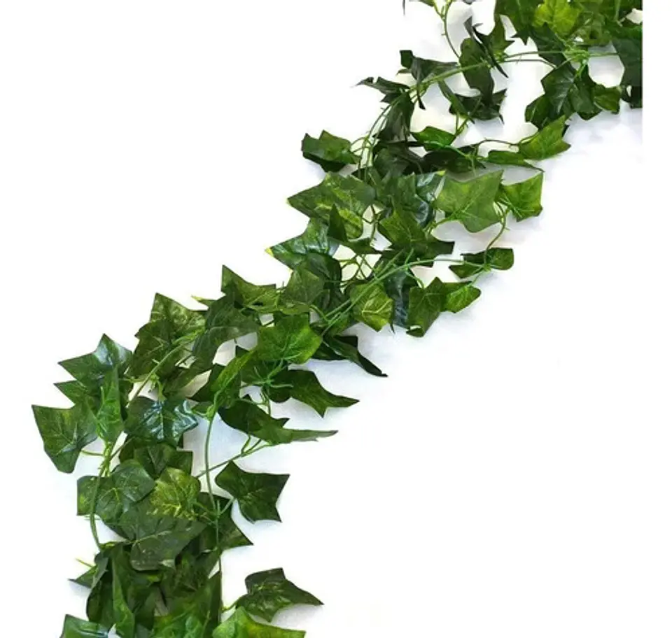 Guirnalda Hiedra Verde Seda Plástico 2.35m Pack 12 Mazugi Decoración 1