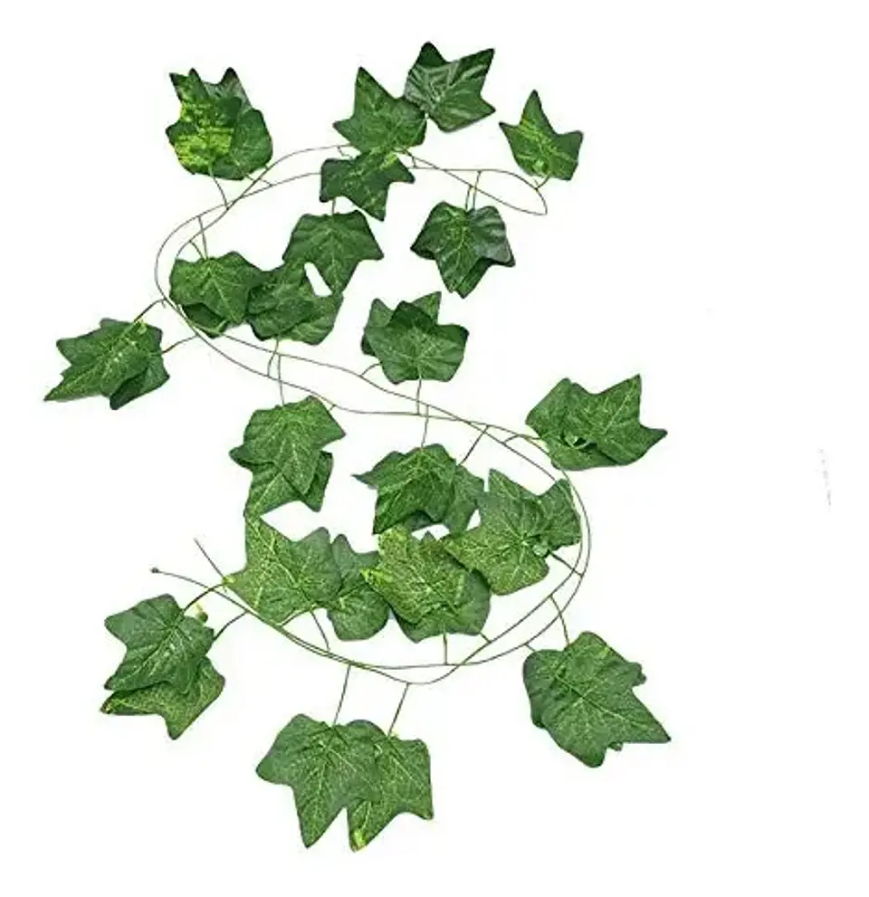Guirnalda Hiedra Verde Seda Plástico 2.35m Pack 12 Mazugi Decoración 2