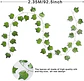 Guirnalda Hiedra Verde Seda Plástico 2.35m Pack 12 Mazugi Decoración - Miniatura 3