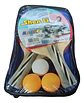 Kit Set Raqueta De Ping Pong 3 Estrellas Bolas Tenis Mesa - Miniatura 1