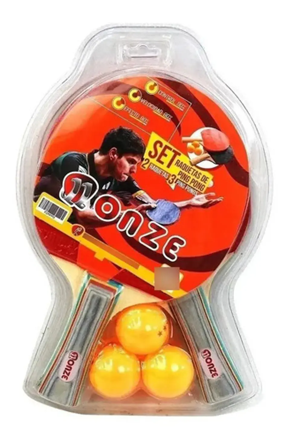 Kit Set Raqueta De Ping Pong 3 Estrellas Bolas Tenis Mesa 2