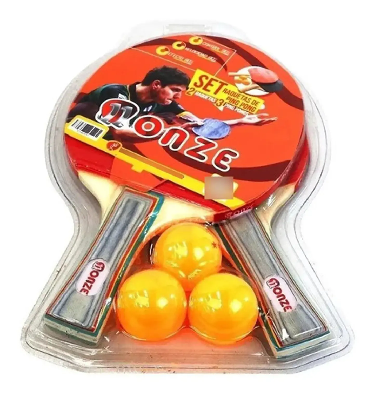 Kit Set Raqueta De Ping Pong 3 Estrellas Bolas Tenis Mesa 3