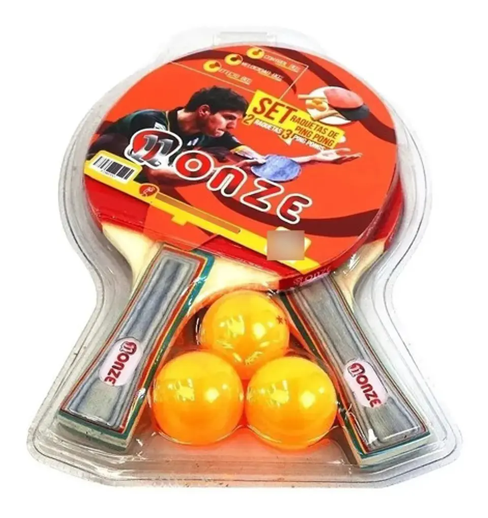 Kit Set Raqueta De Ping Pong 3 Estrellas Bolas Tenis Mesa 3