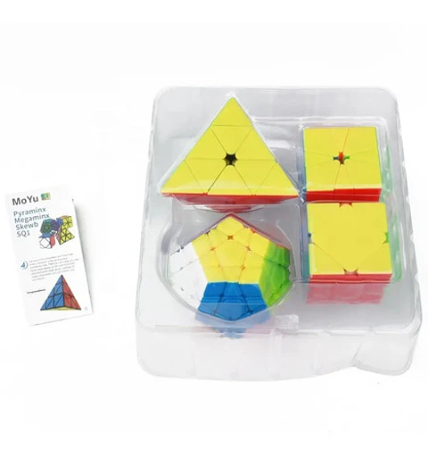Cubo Rubik Pack 4 Cube Gift Box Jinzita-xiezhuan-wumofang Mf9318