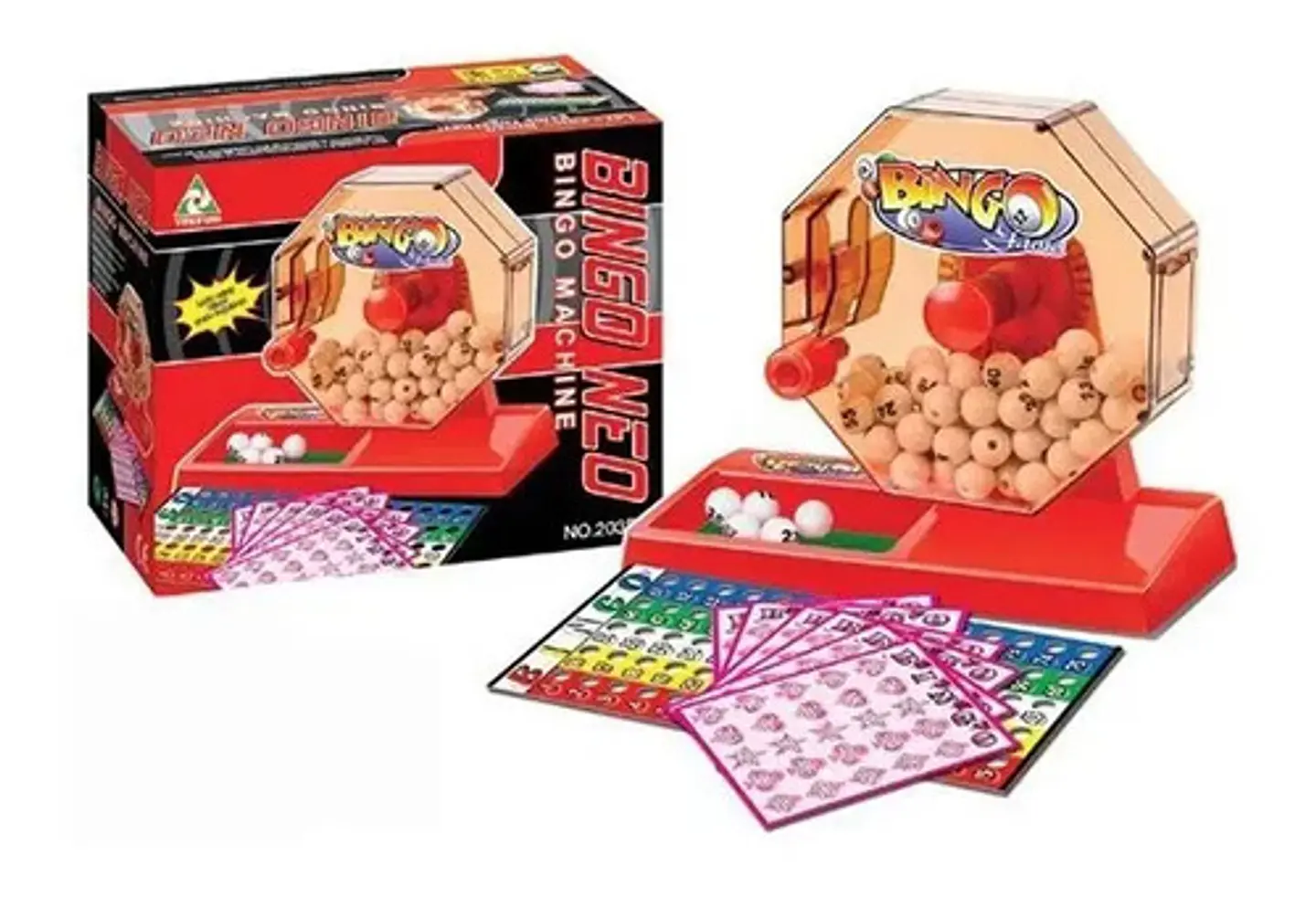 Juego Bingo Neo Balotera Compacto 75 Números 6 Cartones Marca Bingo Neo 1
