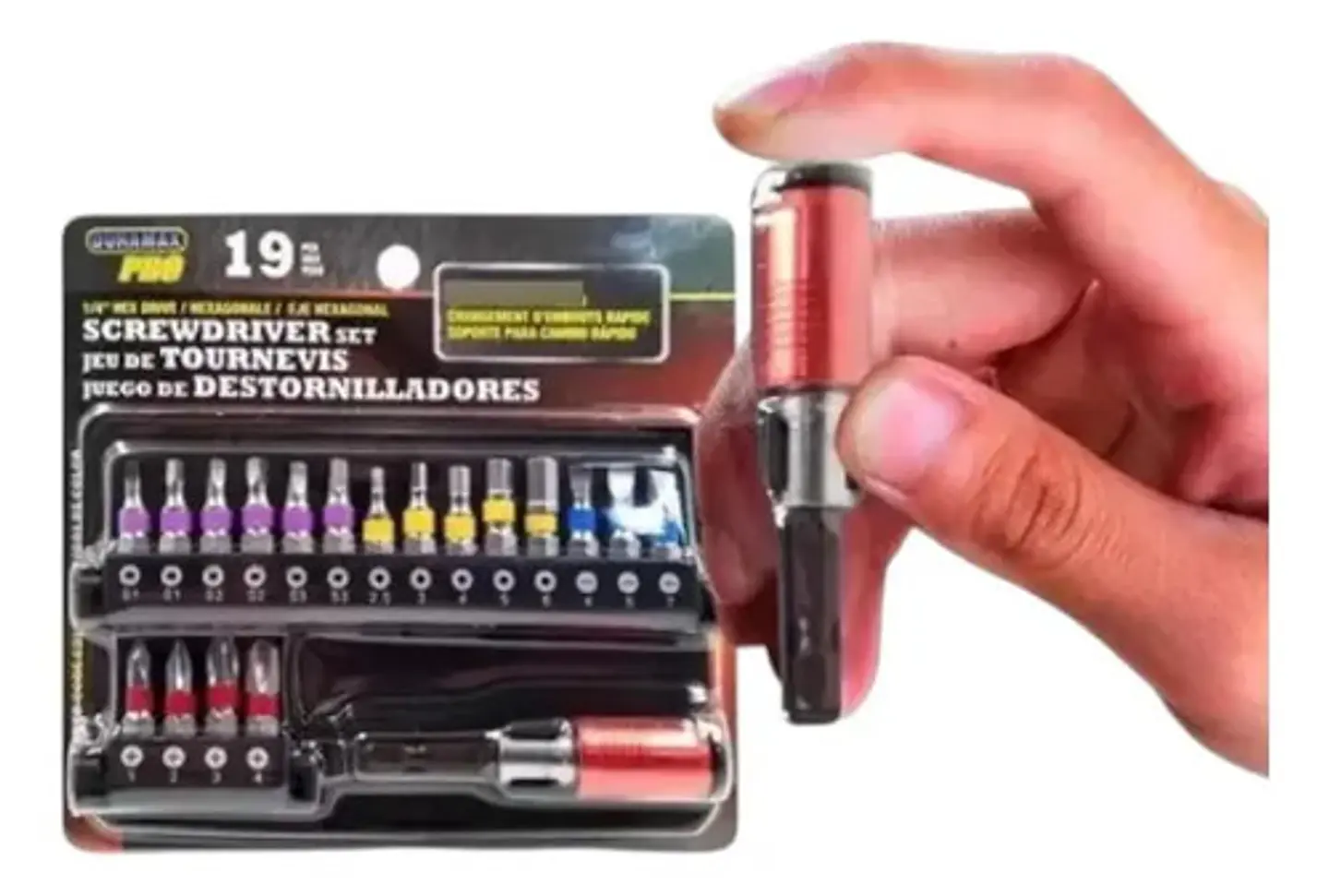 Juego Destornilladores 19 Piezas Macrooutlet Duramax Pro Set Colores Puntas 2
