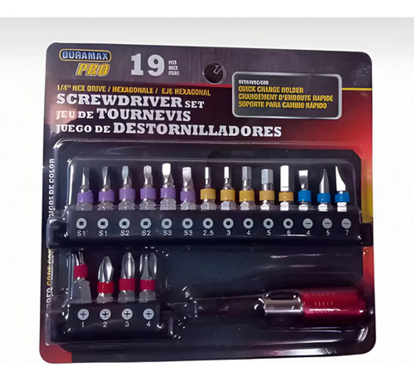 Juego Destornilladores 19 Piezas Macrooutlet Duramax Pro Set Colores Puntas 3