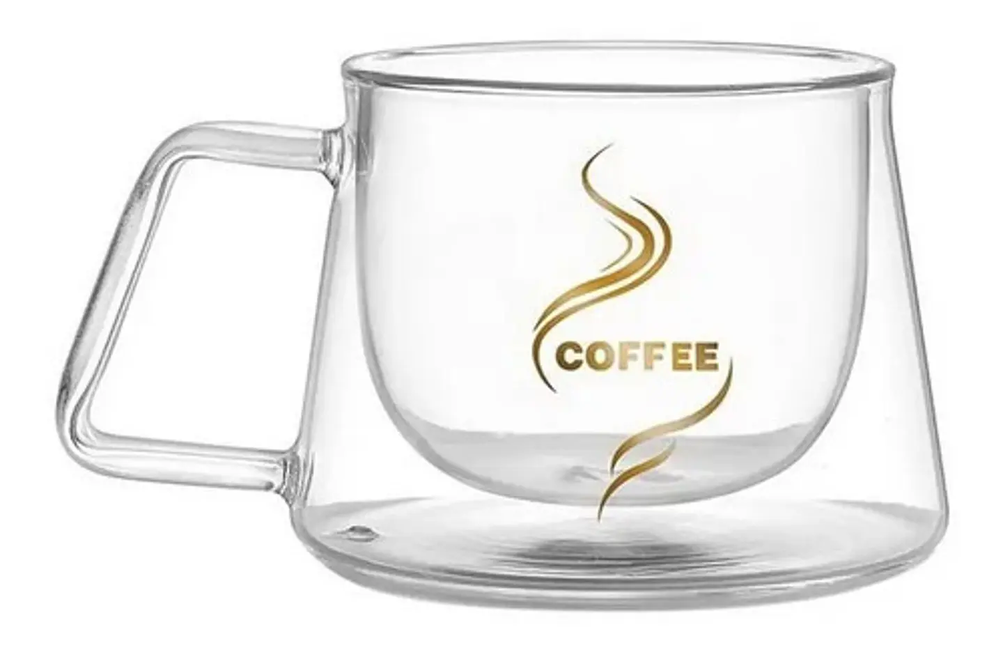 4 Tazas Café Doble Pared Borosilicato 200 Ml Pocillo Termi 5