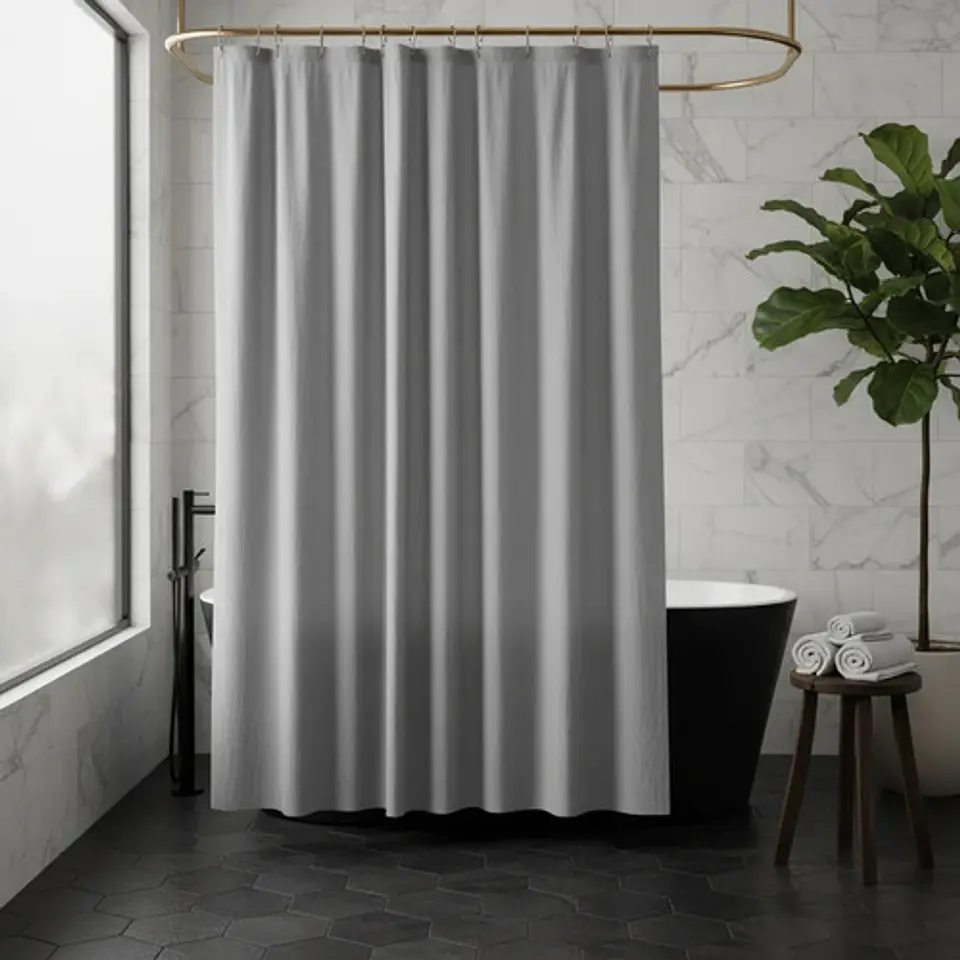 Cortina Para Ducha Baño Con Ganchos Que Combinan 32-3055972 2
