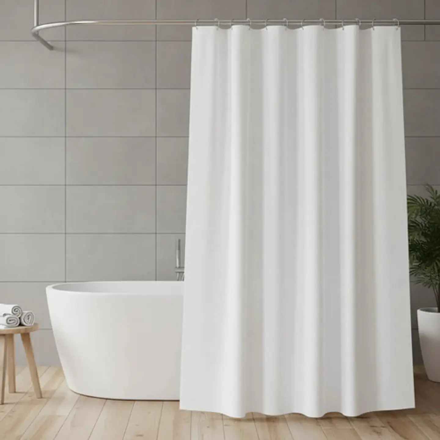 Cortina Para Ducha Baño Con Ganchos Que Combinan 32-3055972 9