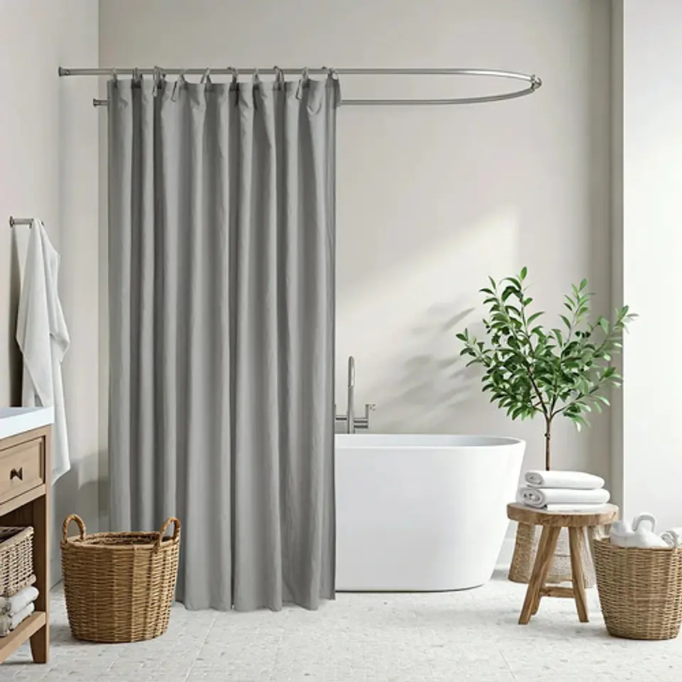 Cortina Para Ducha Baño Con Ganchos Que Combinan 32-3055972 24