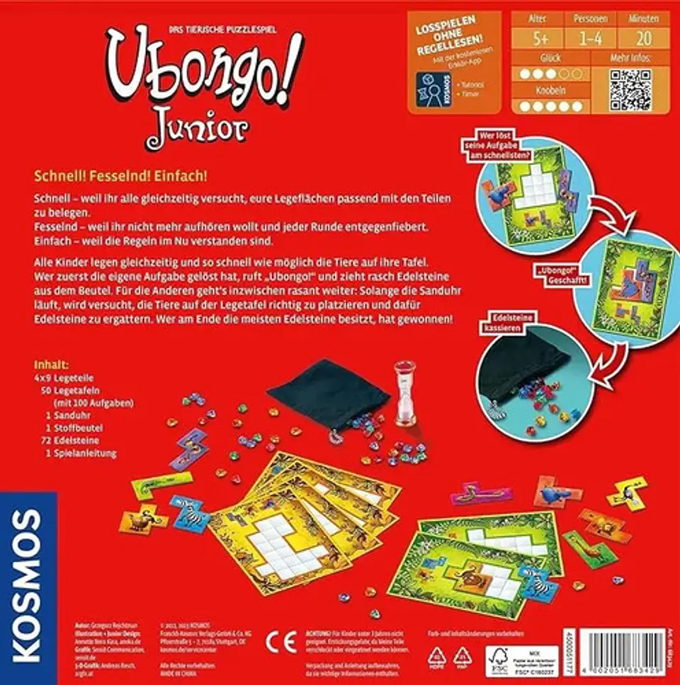 Ubongo Junior - Juego De Mesa - Devir Familiar Niños 4