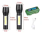 Linterna Táctica Mcktyos Recargable Led Zoom Usb 3 Modos Aluminio Negro - Miniatura 4