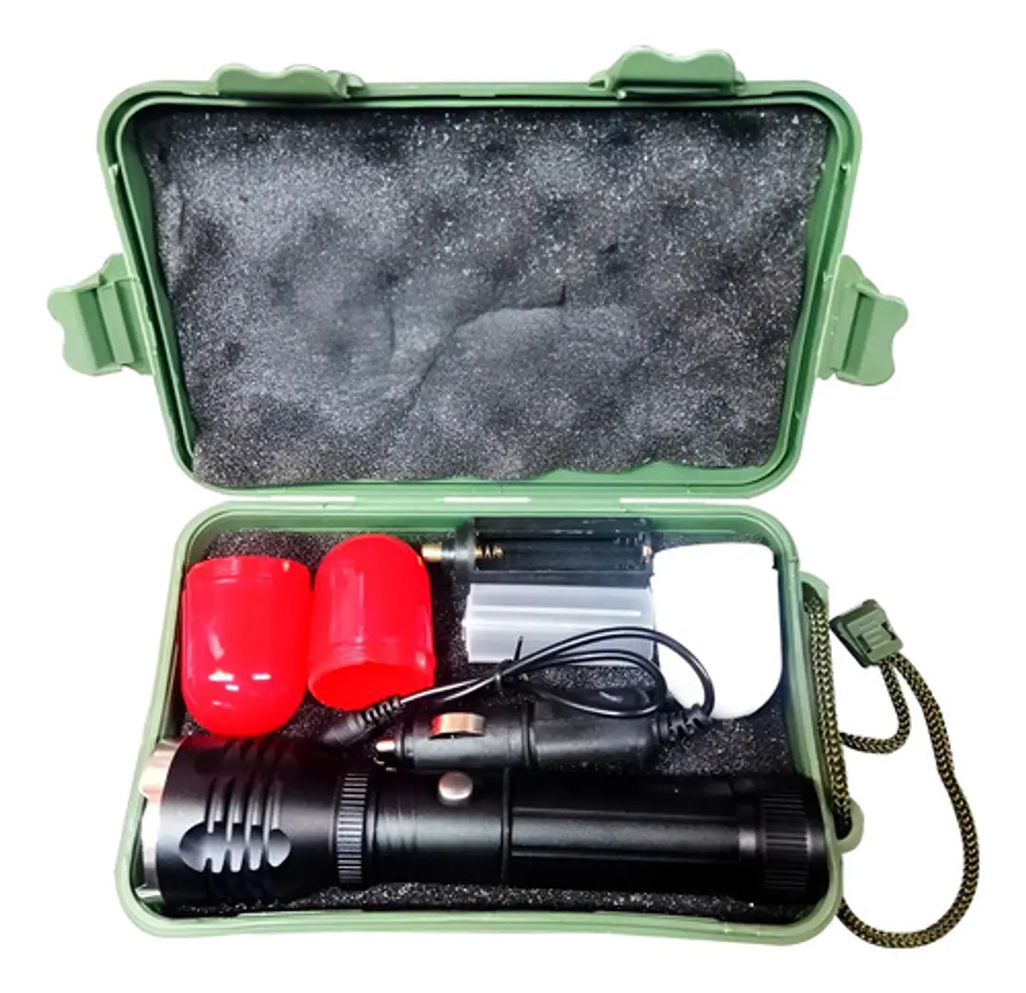 Super Kit Linterna Militar Zoom 800m Led Recargable Ref. C-2 2