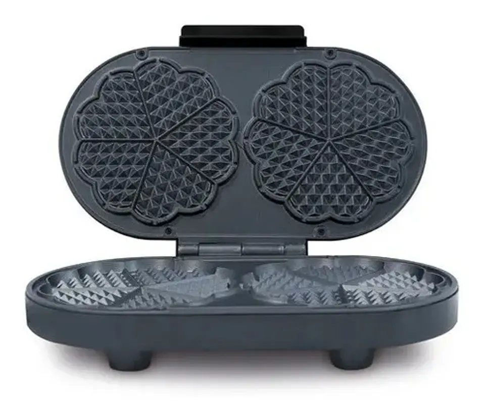 Wafflera Eléctrica Doble 2 Puestos Home Elements Teflón 1200w 110v 3