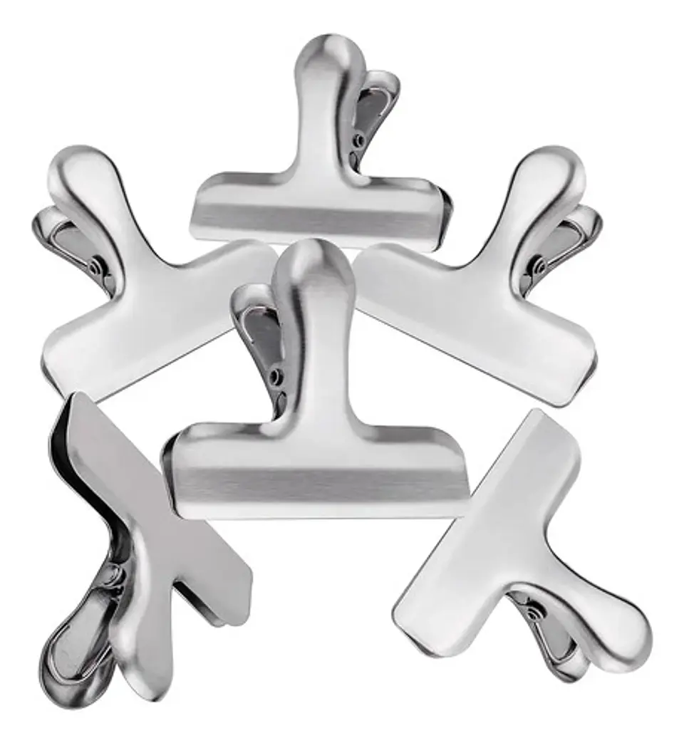 Ganchos X4 Magnéticos Acero Inoxidable Pinzas 3093847 Color Plateado 1