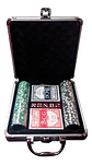 Set Juego De Póker 100 Fichas Maleta Lujo En Aluminio R:100p - Miniatura 2