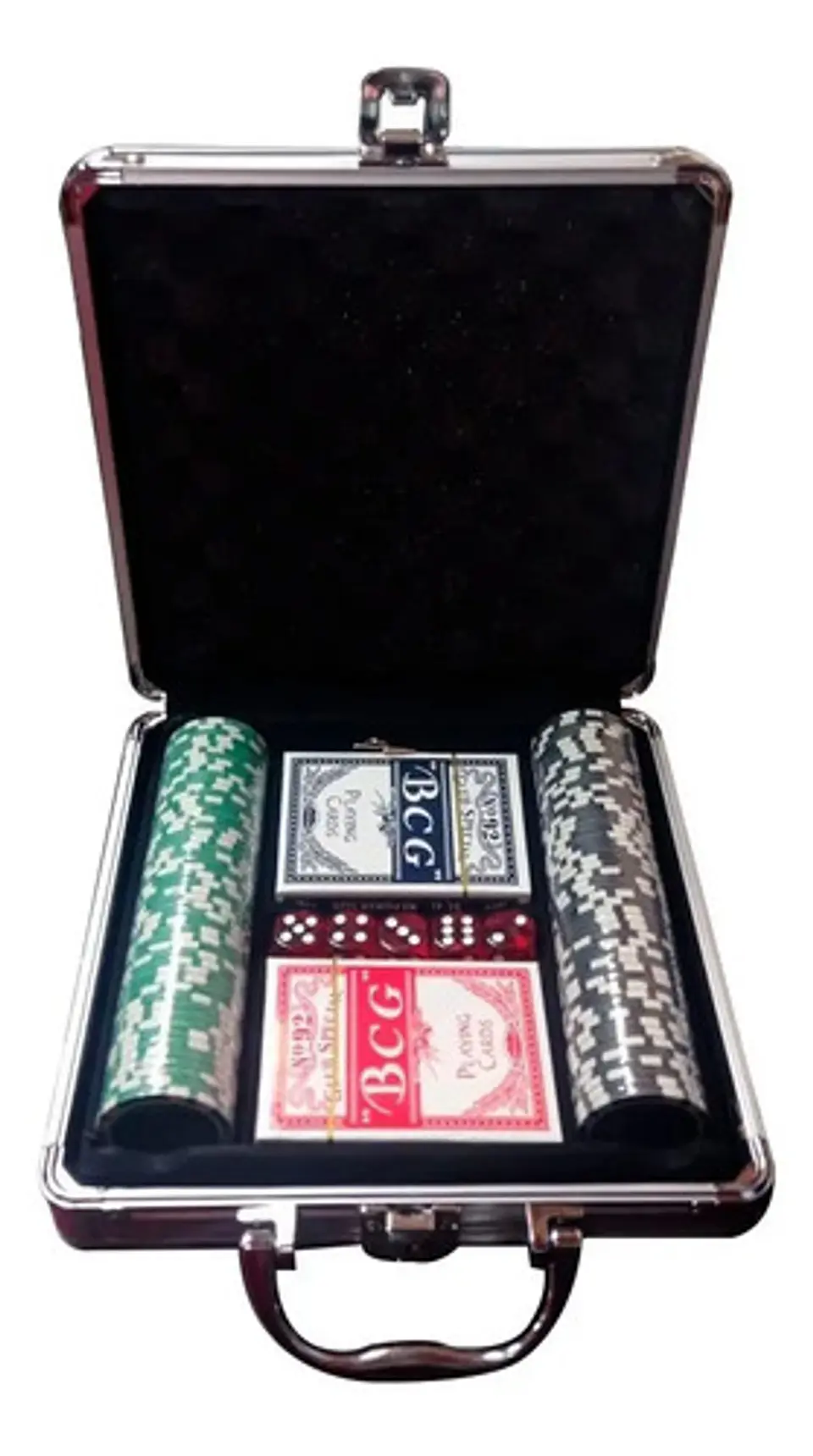 Set Juego De Póker 100 Fichas Maleta Lujo En Aluminio R:100p 2