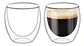 Shot Taza Doble Pared Vidrio Borosilicato 80ml Café Te X2 - Miniatura 1