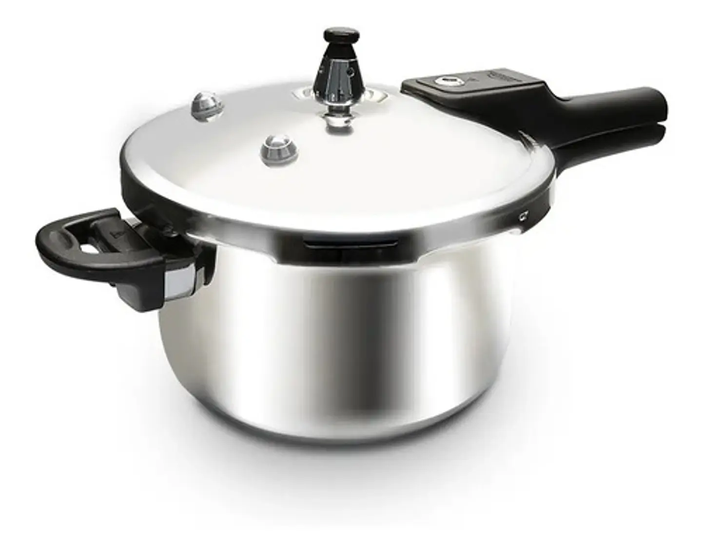 Olla A Presión 5.6l Acero Inoxidable Home Elements Compatible Gas Eléctrica Plateado 1