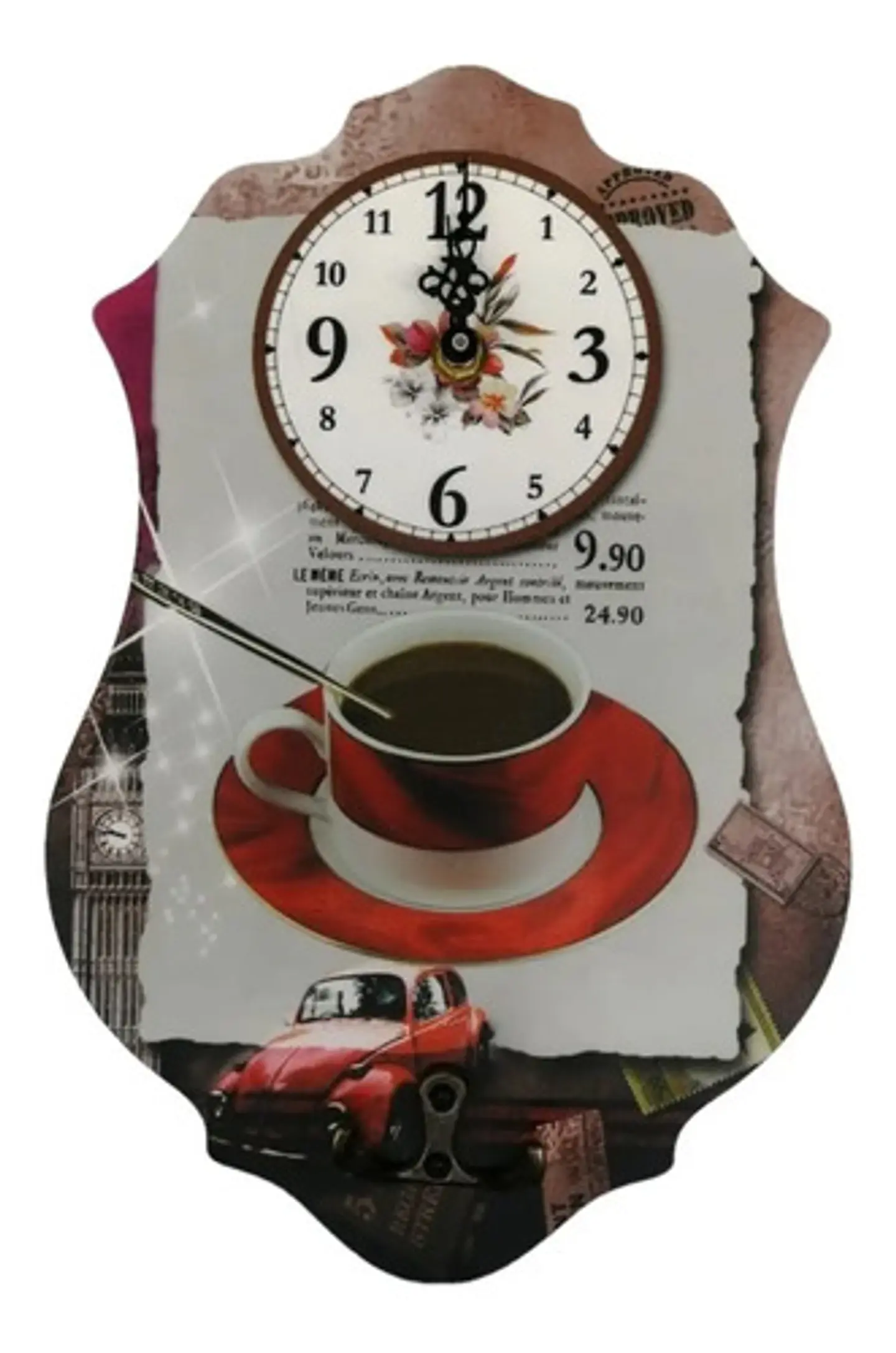 Reloj Pared Cocina Madera Análogo Decoración Hogar 2025 10