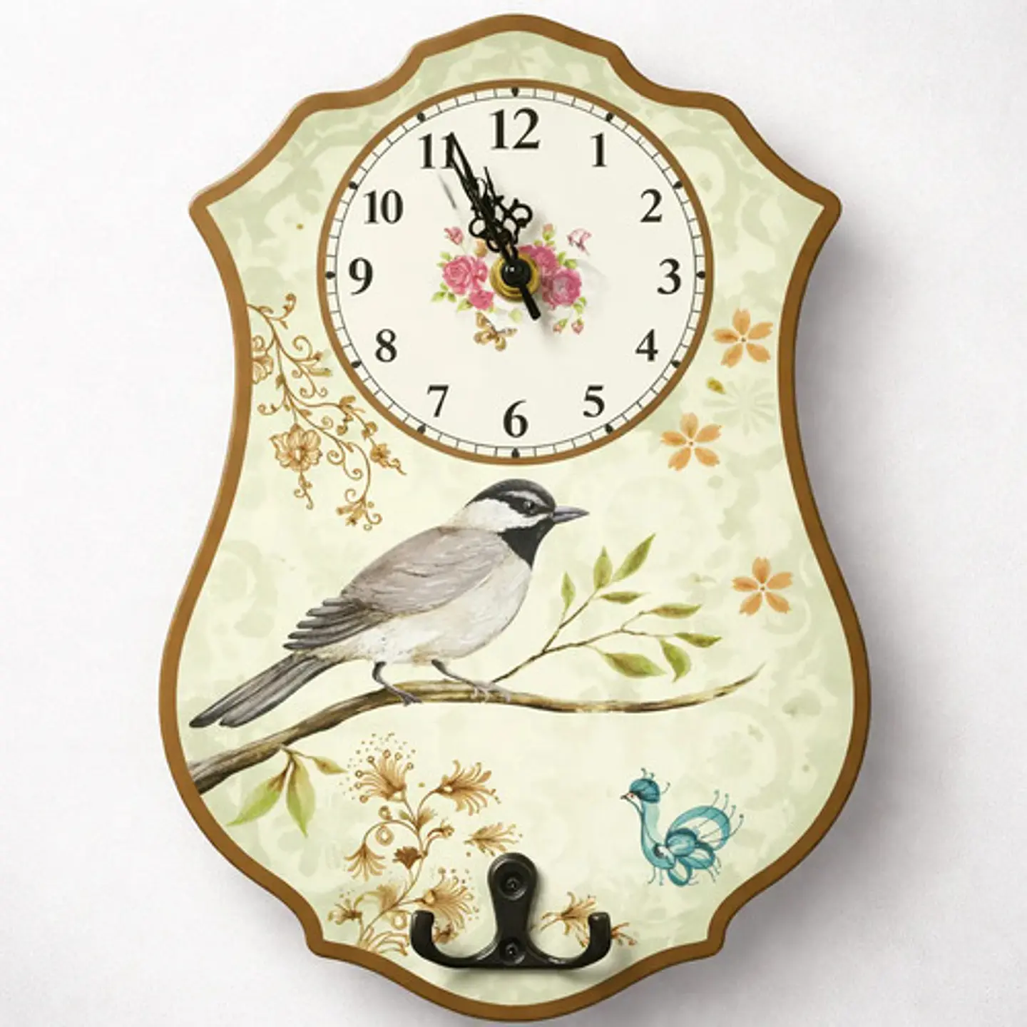 Reloj Pared Cocina Madera Análogo Decoración Hogar 2025 18