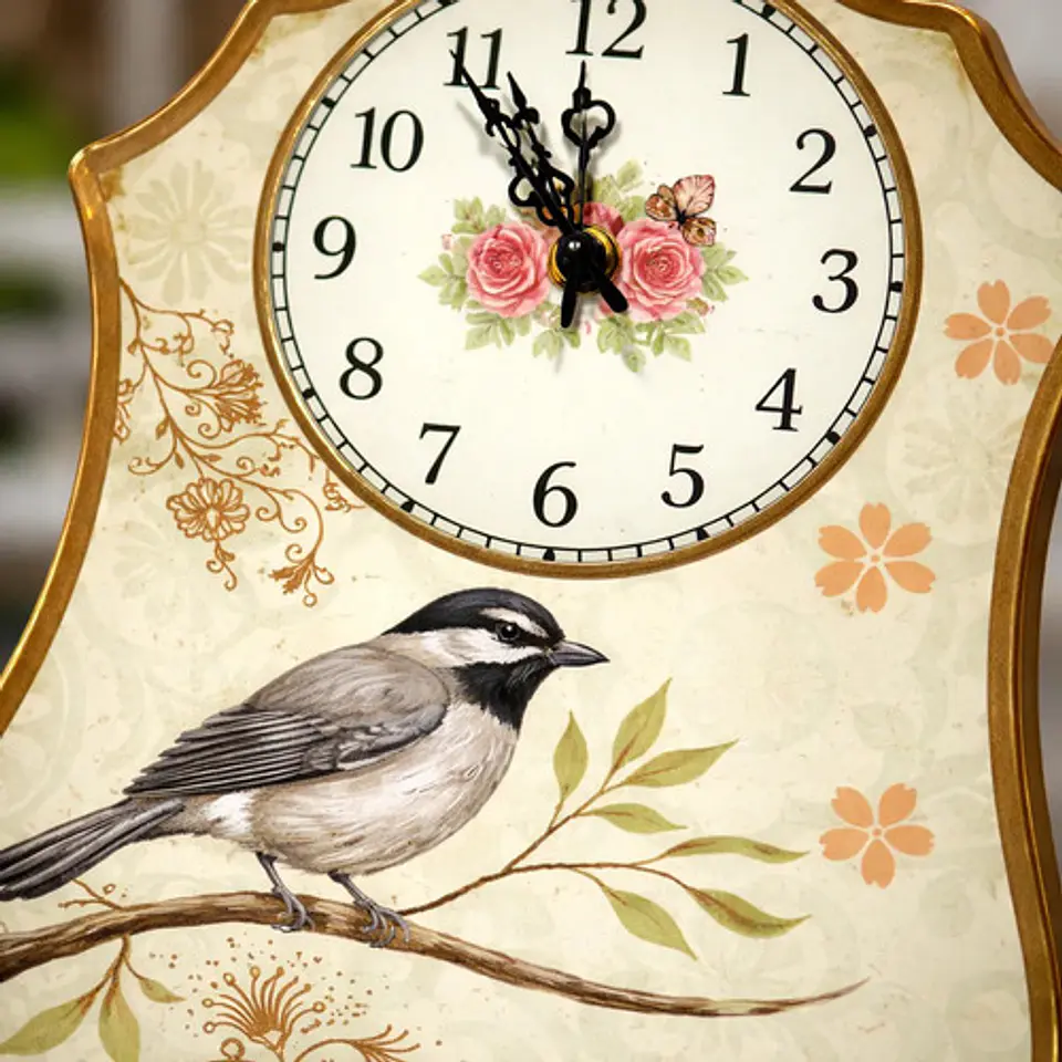 Reloj Pared Cocina Madera Análogo Decoración Hogar 2025 22