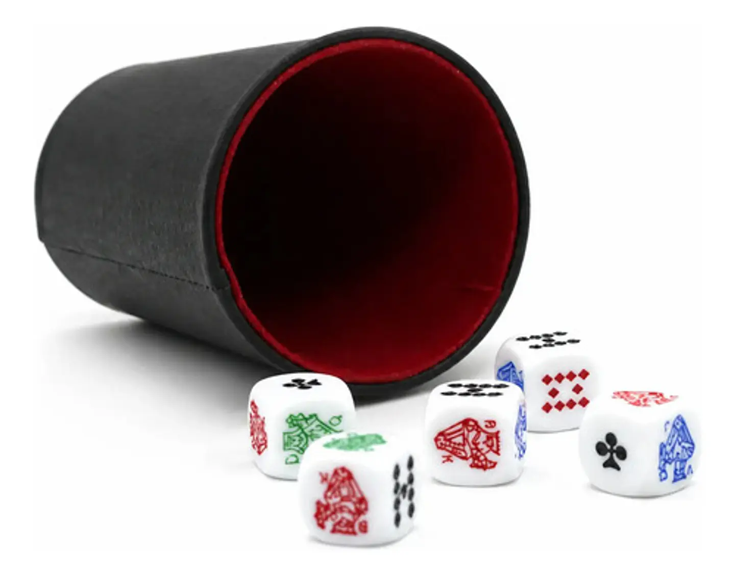 Cacho Yahtzee Juego De Mesa 6 Tatucos  Paño + 30 Dados Poker 5