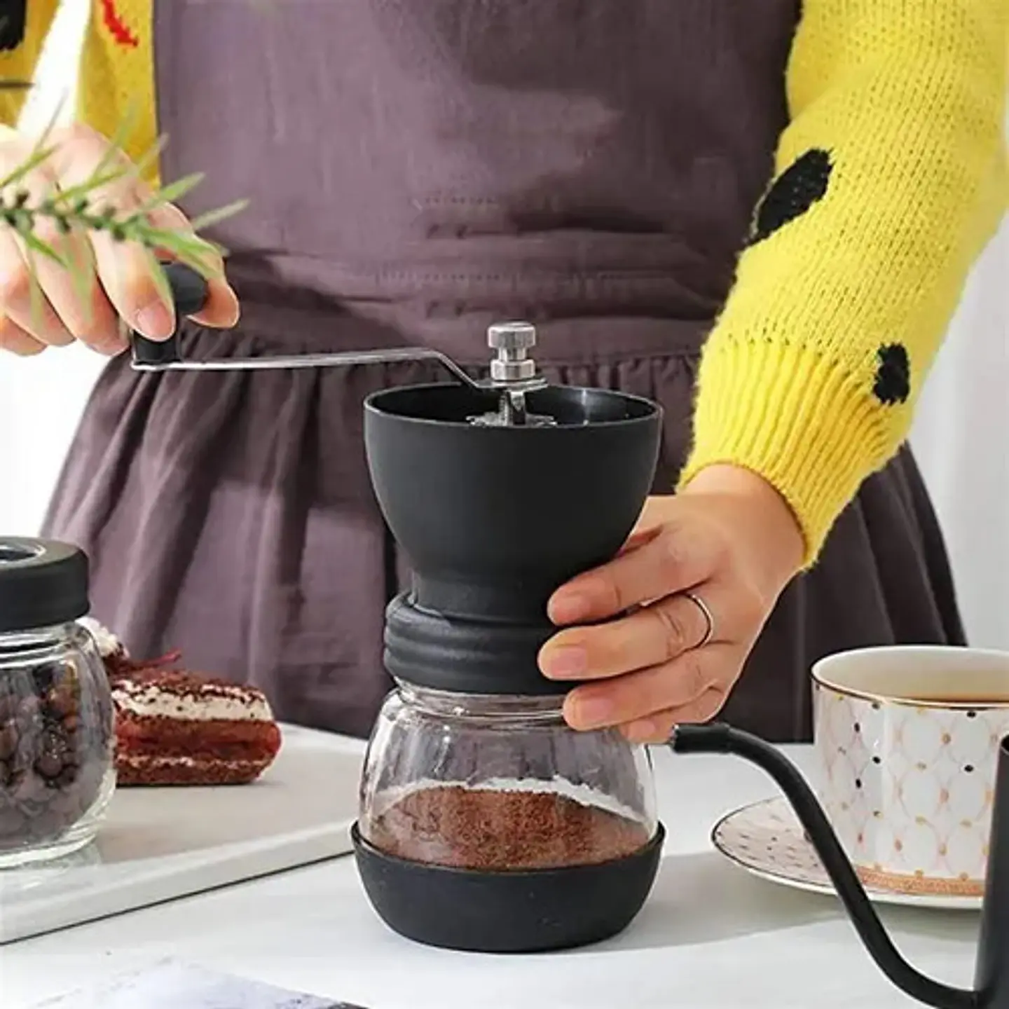 Molino Manual De Café Coffe Dx-02 Molienda Ajustable Portátil Negro 4