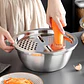 Bowl Metálico Acero Inoxidable 5 Pzc Con Rallador Tapa  - Miniatura 3