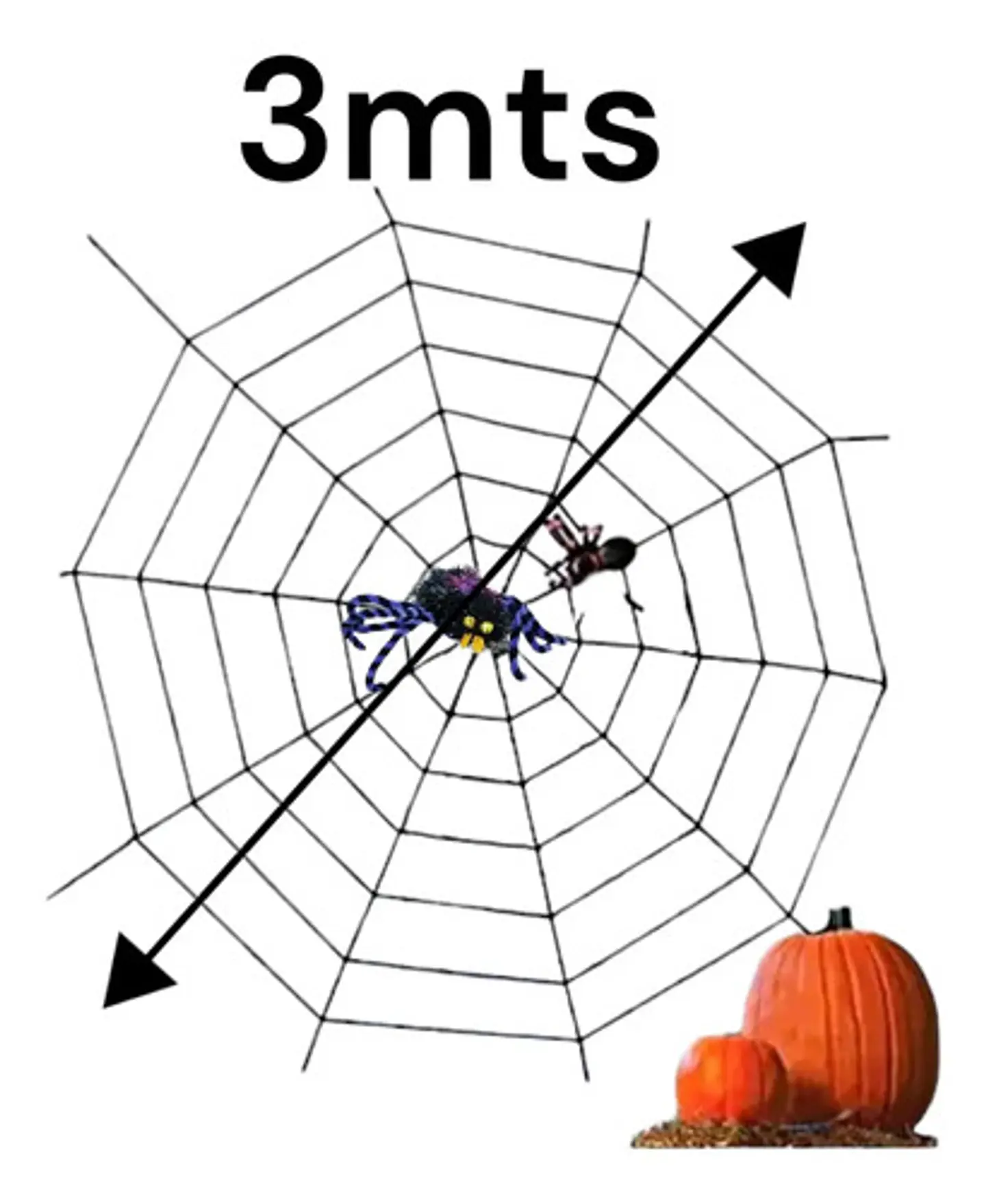 Telaraña Decoración Halloween Negra Hogar Fiesta Disfraz 2