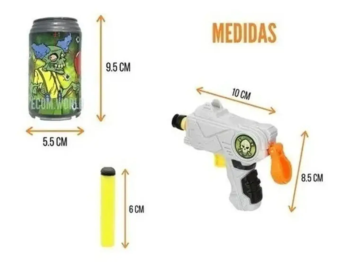 Juego  Lanza Dardos Puntería Latas Objetivo Zombie 3049132 6