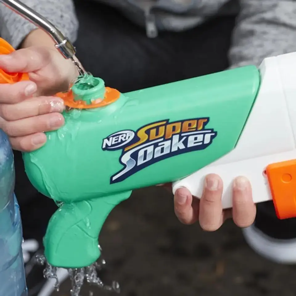 Lanzador De Agua Nerf Super Soaker Hydro Frenzy Hasbro Verde Y Naranja Verde Y Anaranjado 3