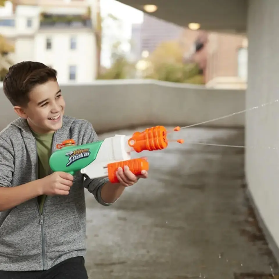 Lanzador De Agua Nerf Super Soaker Hydro Frenzy Hasbro Verde Y Naranja Verde Y Anaranjado 4