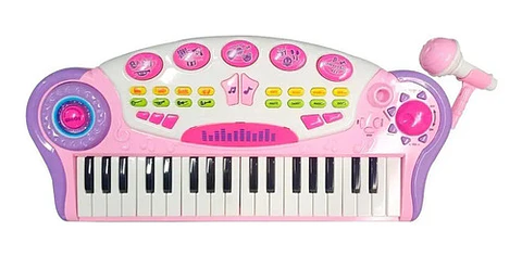 Organeta Piano Luz Micrófono Juguete Niños 37 Teclas Bo-35