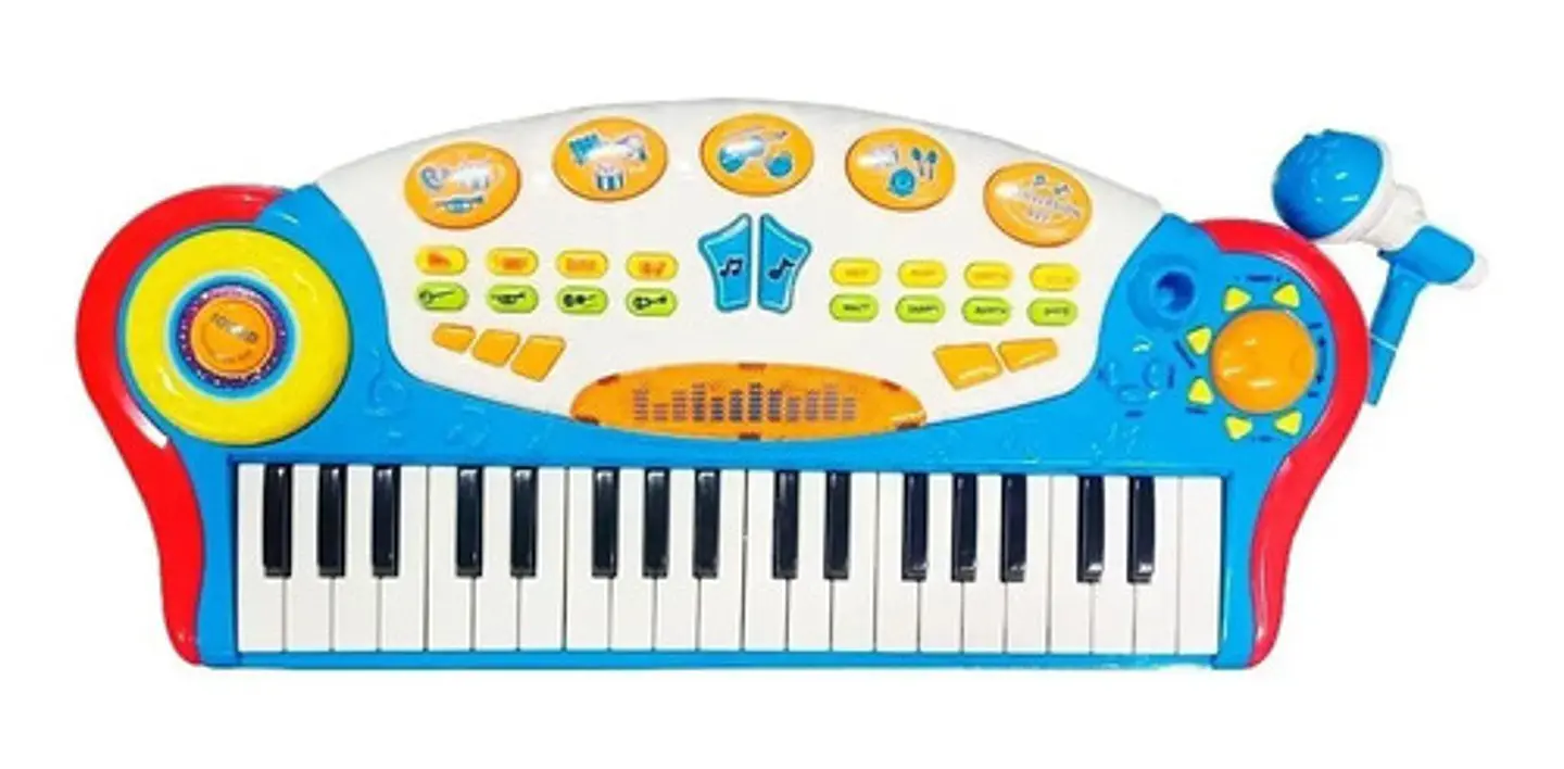 Organeta Piano Luz Micrófono Juguete Niños 37 Teclas Bo-35 5