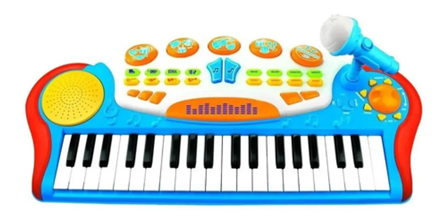 Organeta Piano Luz Micrófono Juguete Niños 37 Teclas Bo-35 6