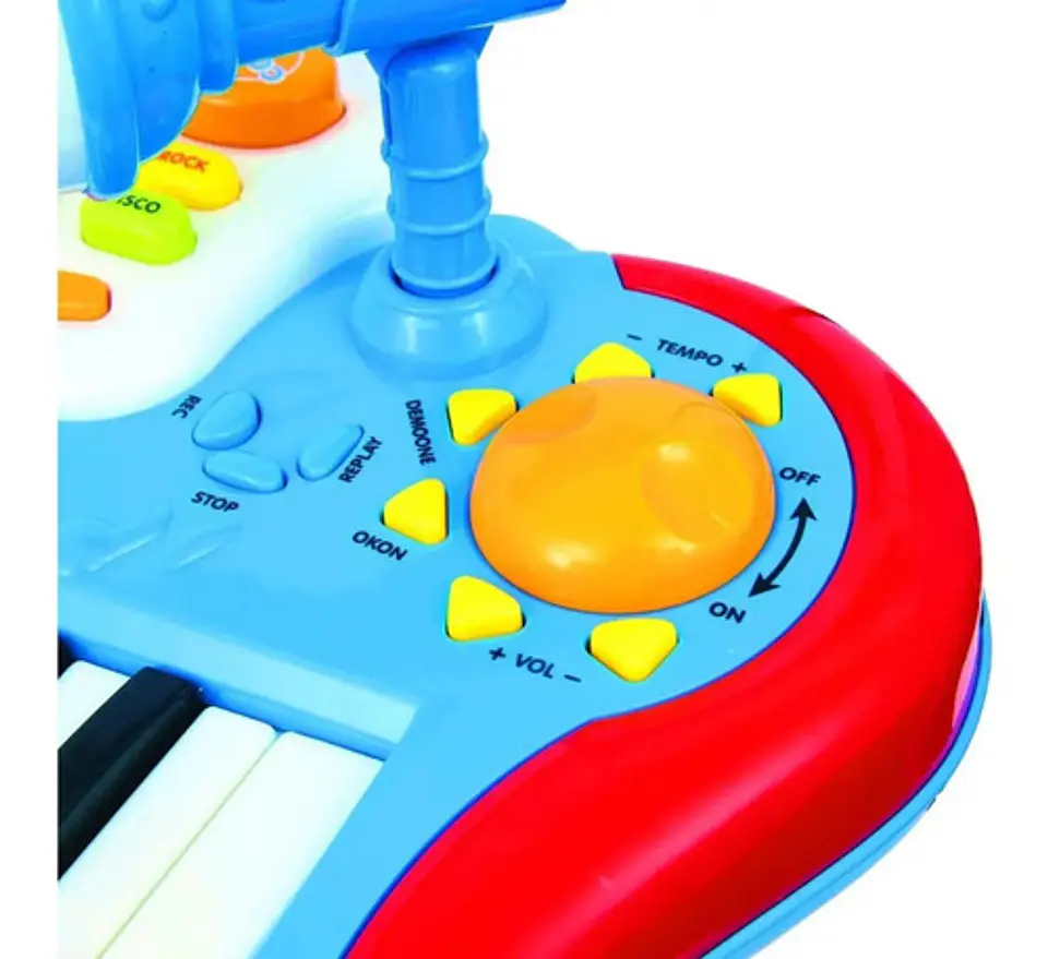 Organeta Piano Luz Micrófono Juguete Niños 37 Teclas Bo-35 7