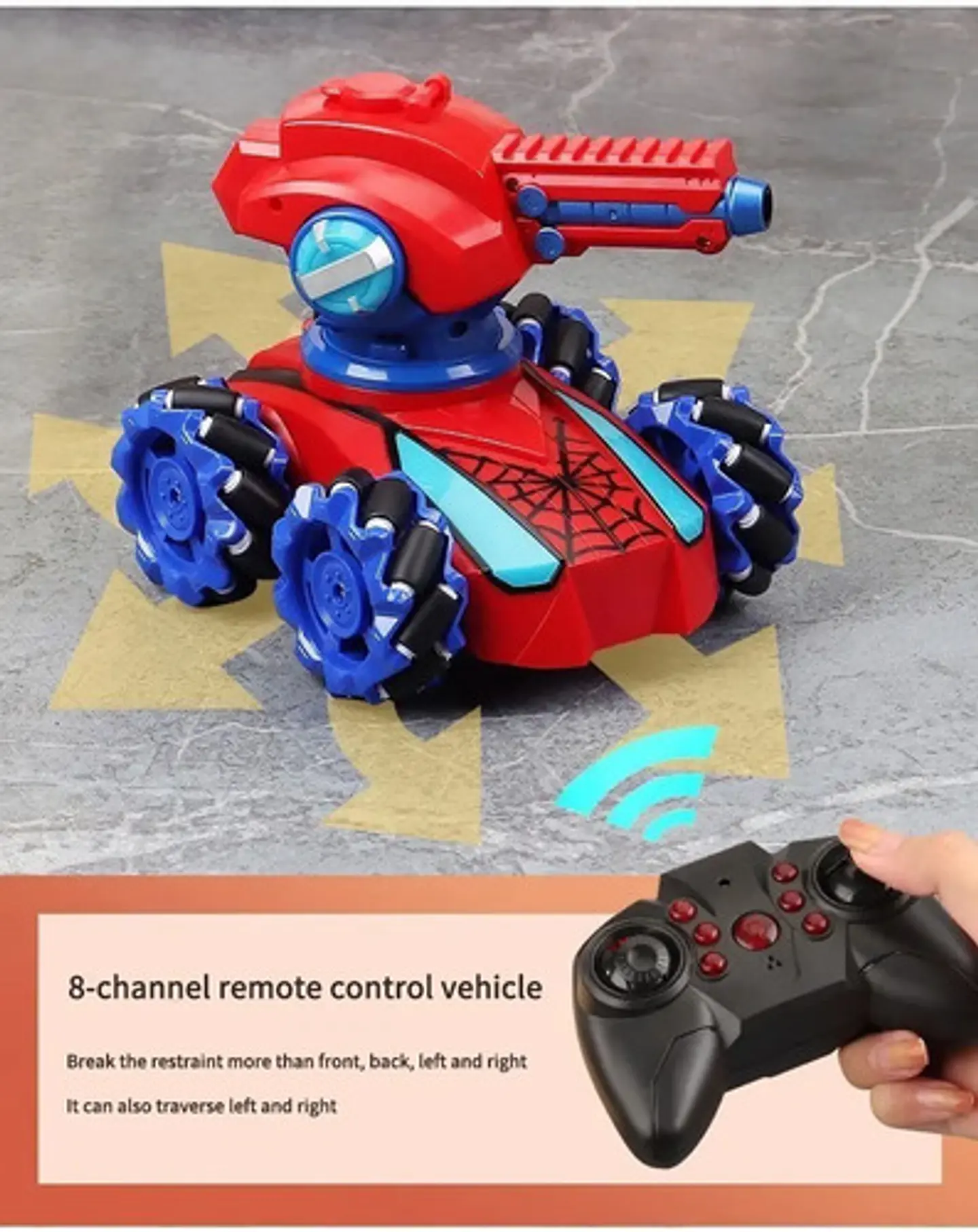 Carro Tanque Dispara Hidrogel Spray Led Control Musica 5