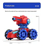 Carro Tanque Dispara Hidrogel Spray Led Control Musica - Miniatura 6